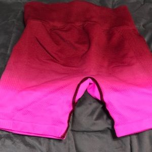 Small pink  biker shorts with back pocket